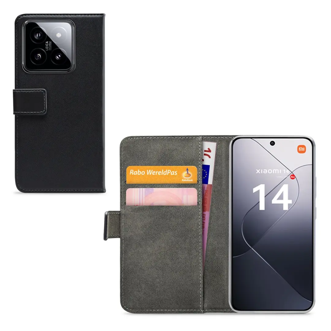 Mobilize Classic Gelly Wallet Bookcase Xiaomi 14 - Pasjeshouder Zwart