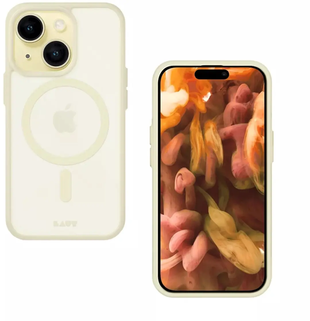 Laut HUEX PROTECT Hoesje iPhone 14/15 Plus - Geel - MagSafe