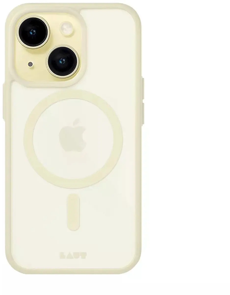 Laut HUEX PROTECT Hoesje iPhone 14/15 Plus - Geel - MagSafe