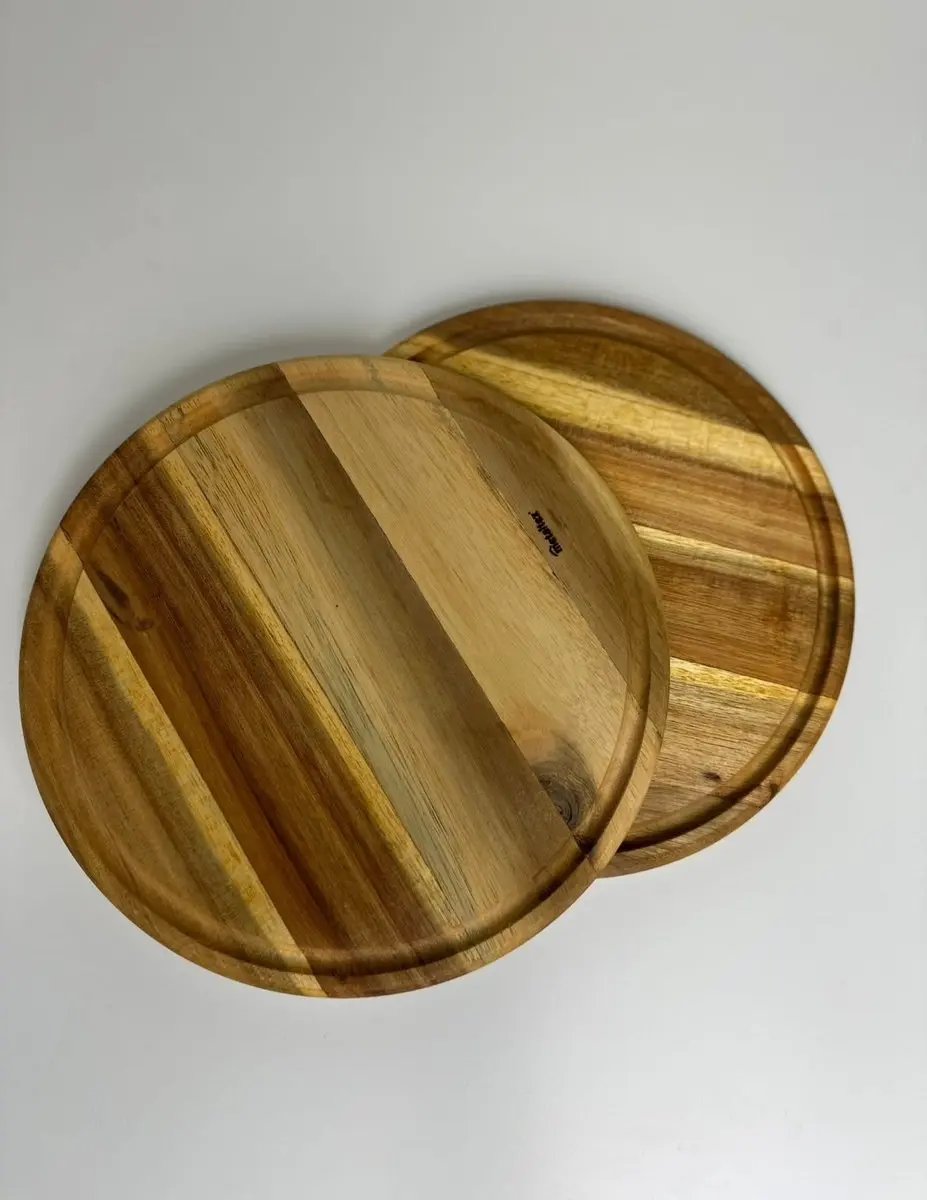 Metaltex Snijplank Rond Acaciahout Ø24cm