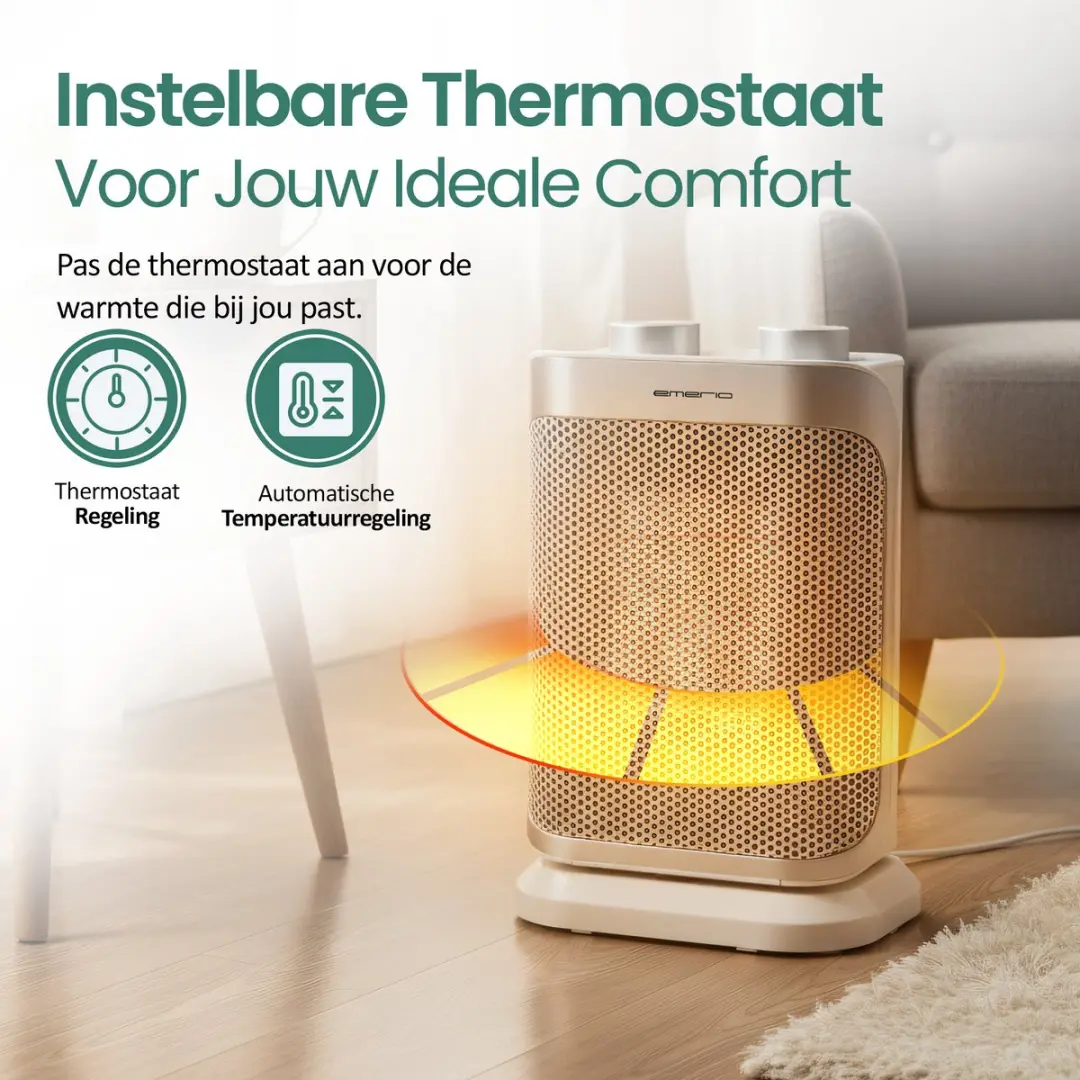 Emerio FH-110691.4 Ventilator Kachel PTC - 1500W - Wit