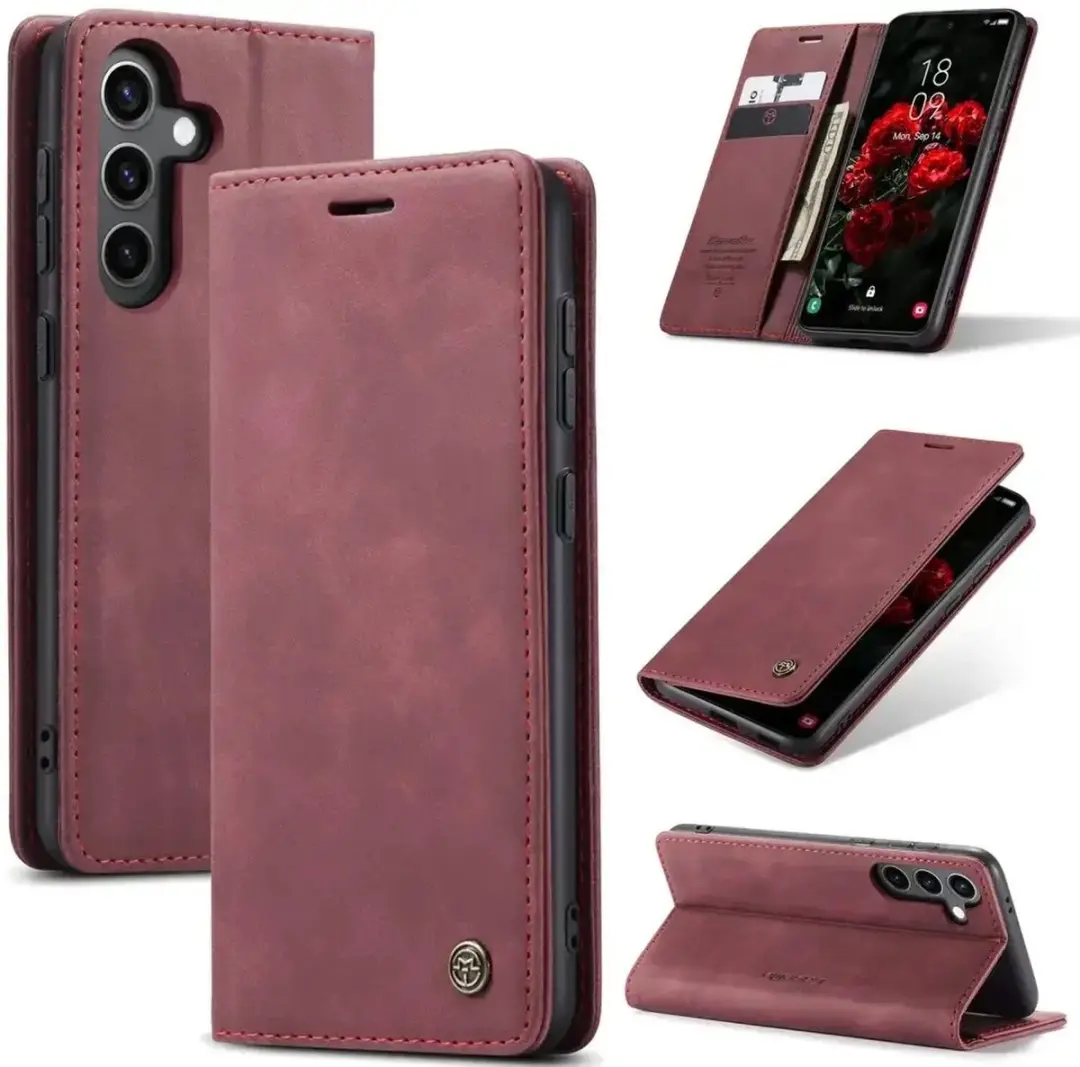 Caseme 013 Hoesje Samsung Galaxy S25 - Book Case Rood
