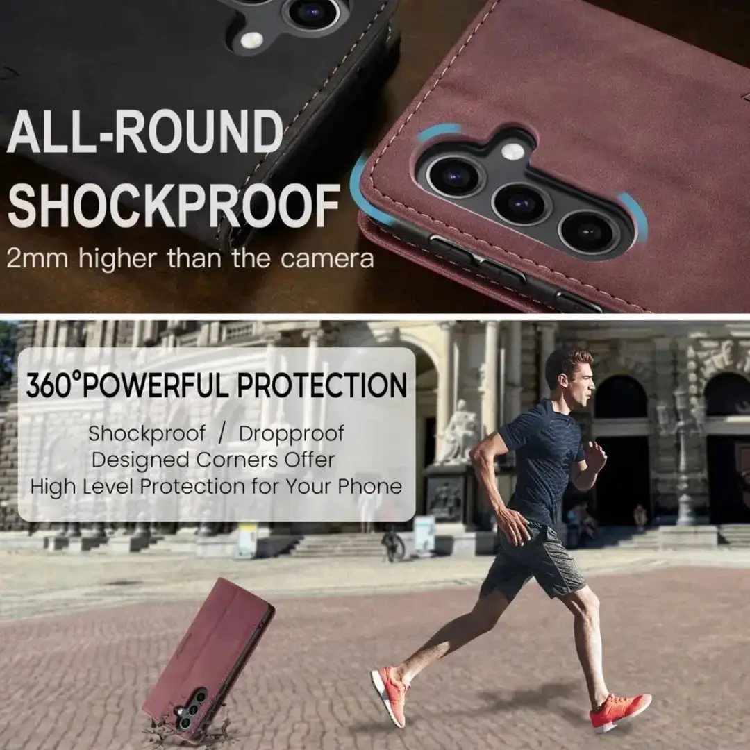 Caseme 013 Hoesje Samsung Galaxy S25 - Book Case Rood