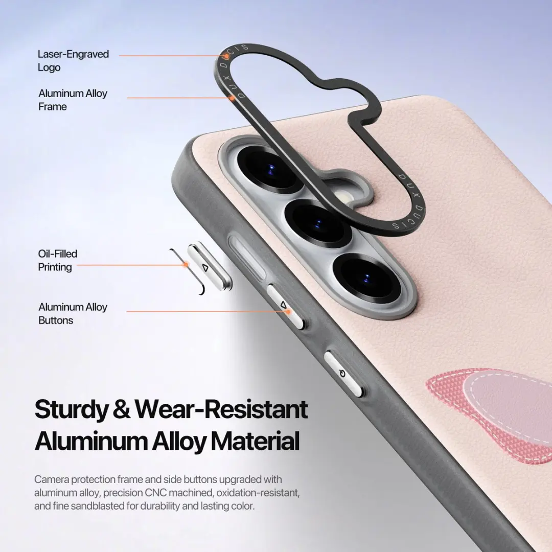 Dux Ducis Luvy PU-leer Backcover Samsung Galaxy S26 Plus - Vlinder/Lichtroze