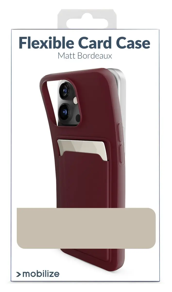 Mobilize Rubber Gelly Card Samsung Galaxy A15 Hoesje - Bordeaux - MOB-GCCMBO-GALA155G