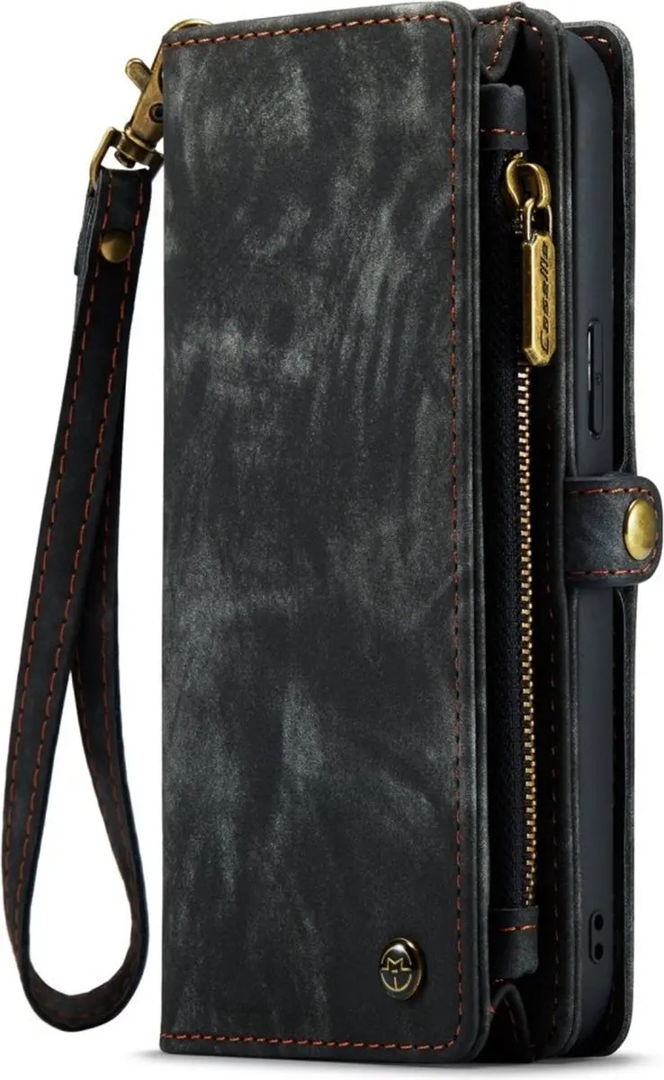 Caseme Vintage 2-in-1 Portemonneehoes iPhone 14 Plus - 14 Pasjes - Zwart