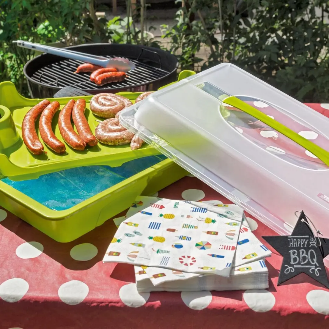 Rotho Fresh Partybutler Serveertray 43,5x11x29,5cm - Wit/Transparant