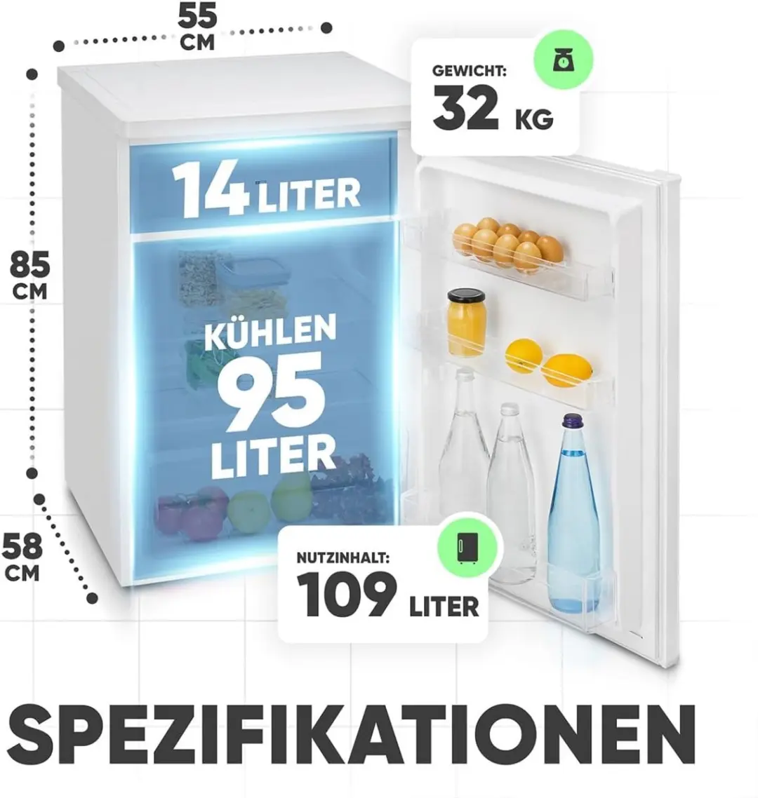 Bomann KS 7251 Koelkast 109L - Wit