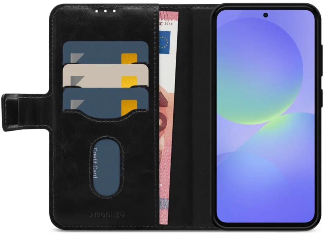 Mobilize Galaxy A57 Telefoonhoesje Bookcase Portemonnee - 2in1 Zwart