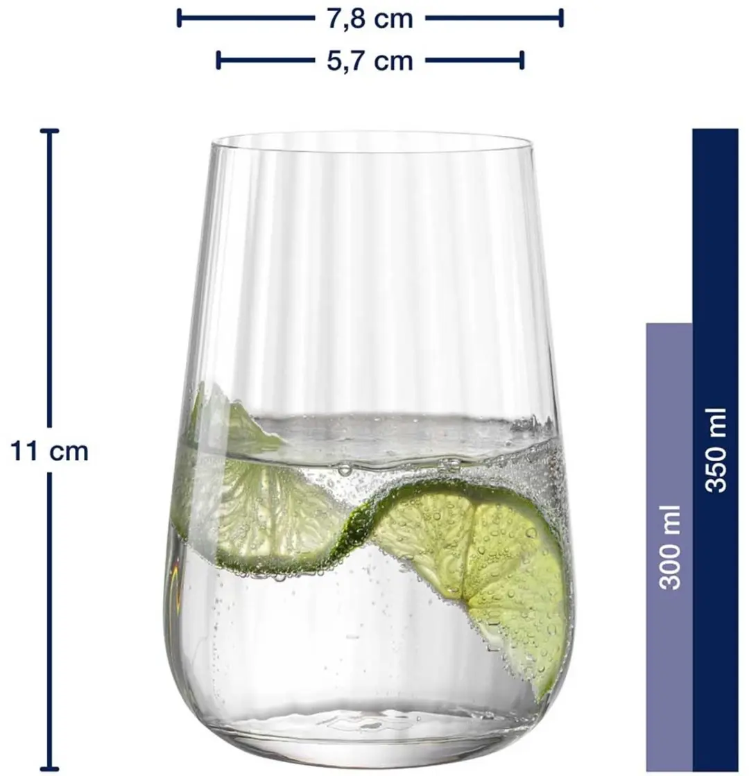 Leonardo Paolo Longdrinkglas 370ml - Set van 4