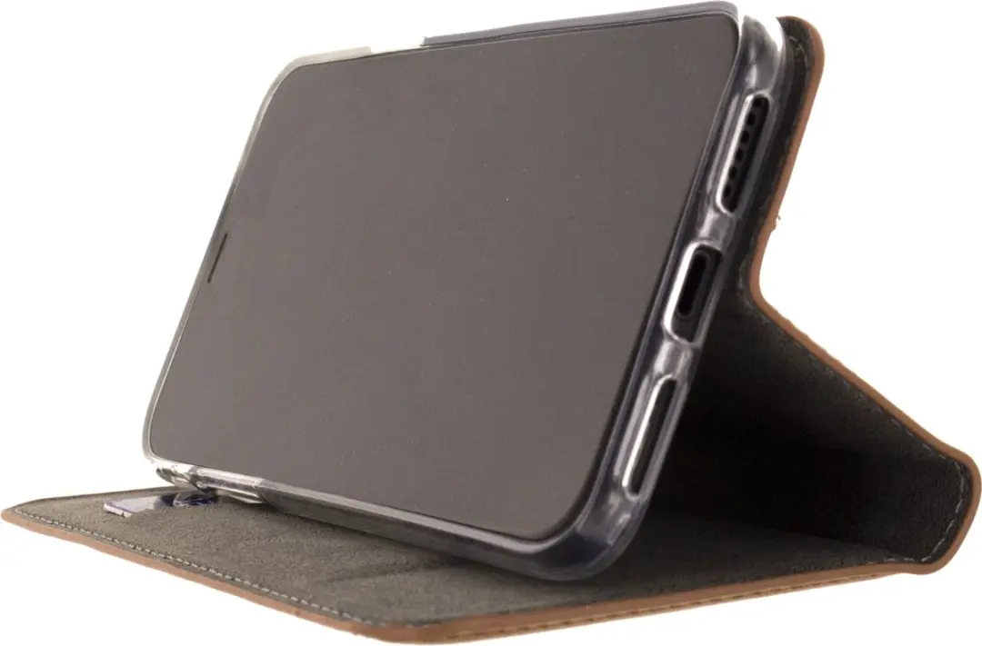 Mobilize Premium Gelly Bookcase iPhone X Hoesje - 3 Pasjes - Bruin