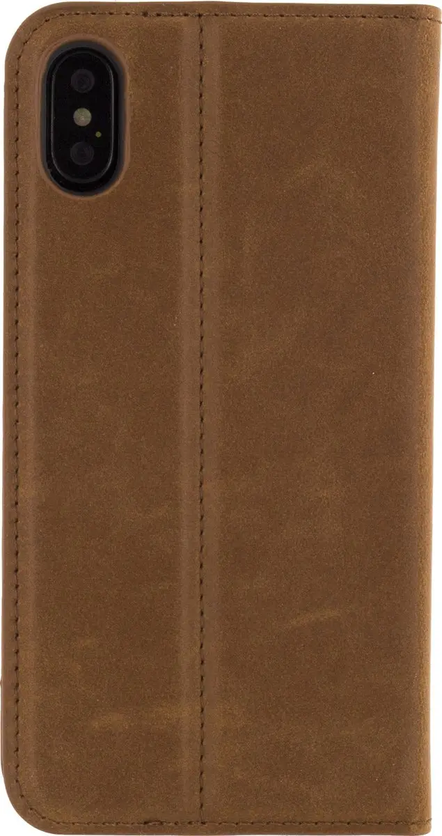 Mobilize Premium Gelly Bookcase iPhone X Hoesje - 3 Pasjes - Bruin