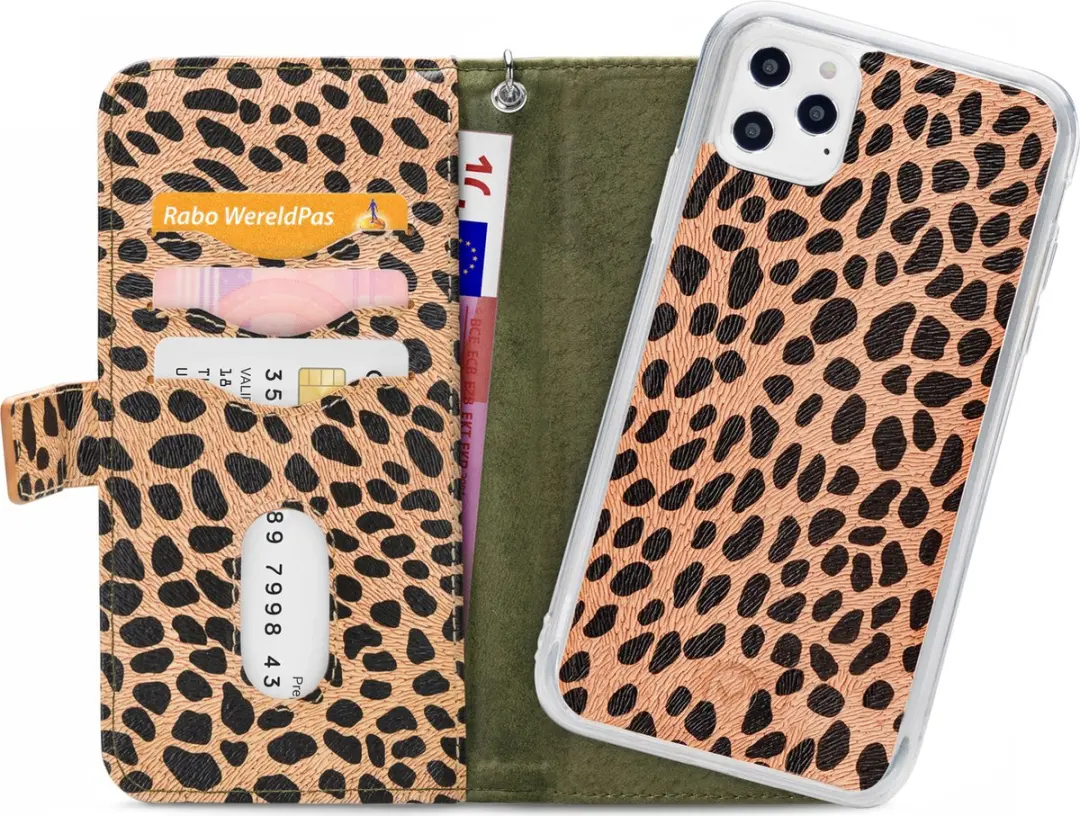 Mobilize iPhone 12 Pro Max Bookcase Hoesje - Luipaard Groen - 4 Pasjes