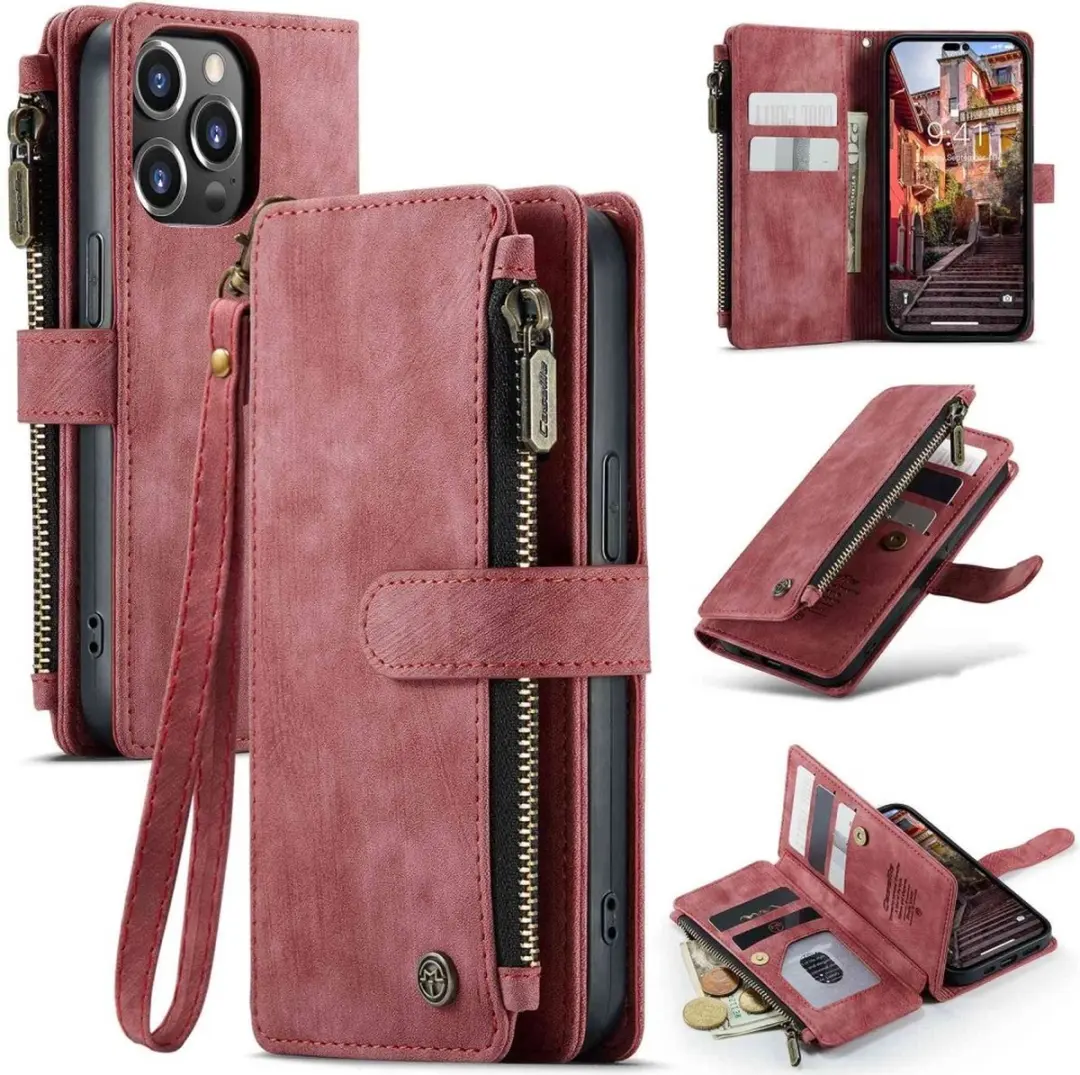 Caseme iPhone 14 Pro Vintage Portemonneehoes