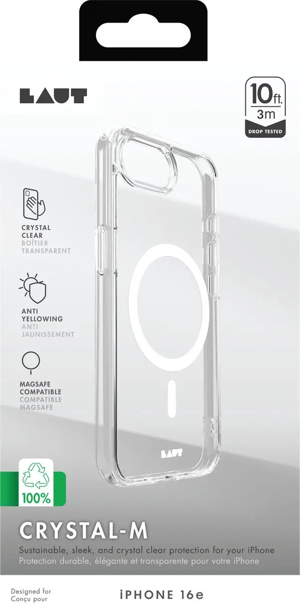 Laut Crystal-M iPhone 16e/17e Hoesje LIPSE4CRMUC - Transparant