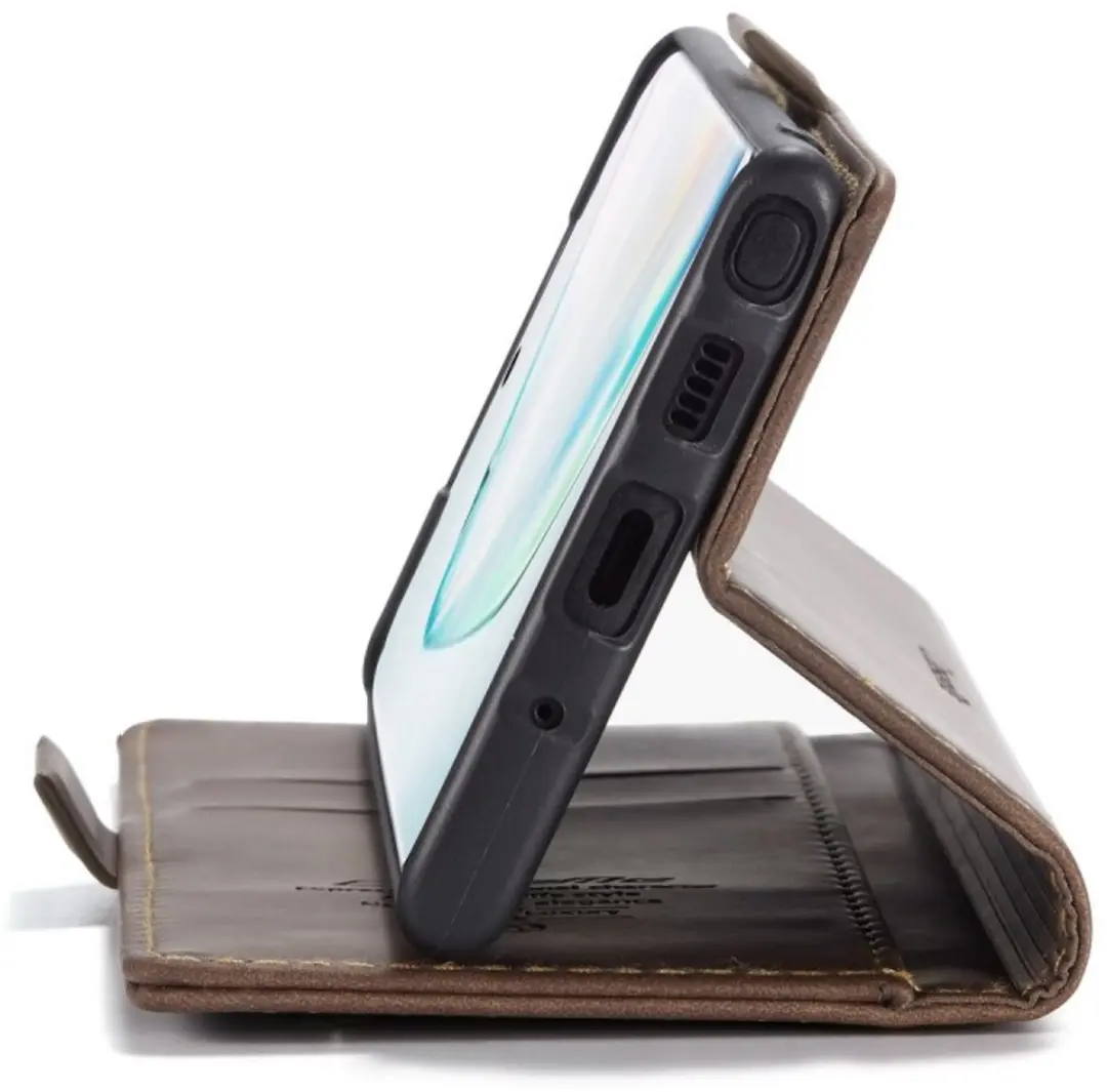 Caseme 013 Book Case Hoesje - Samsung Galaxy Note 10 Lite - Donkerbruin