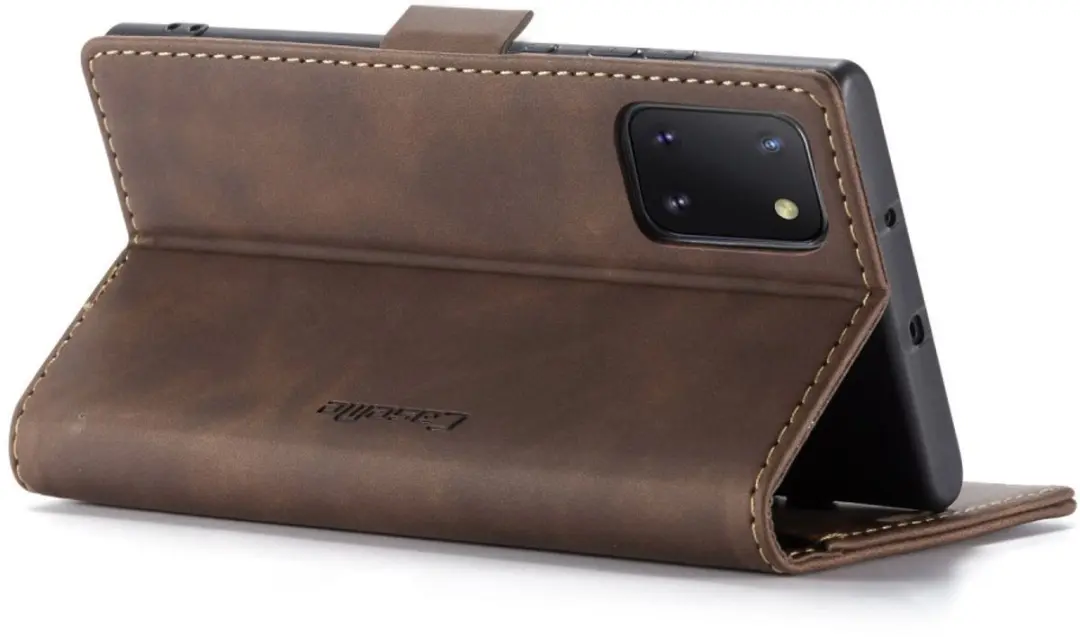Caseme 013 Book Case Hoesje - Samsung Galaxy Note 10 Lite - Donkerbruin