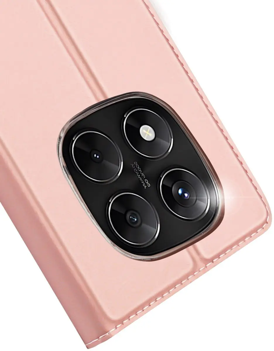 Dux Ducis Telefoonhoesje Rosé-goud voor Xiaomi Redmi Note 14 Pro 5G - Book Case