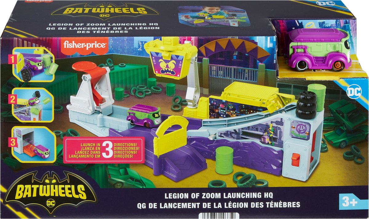 Fisher-Price Batwheels Legioen van Zoom Lanceerder Hoofdkwartier