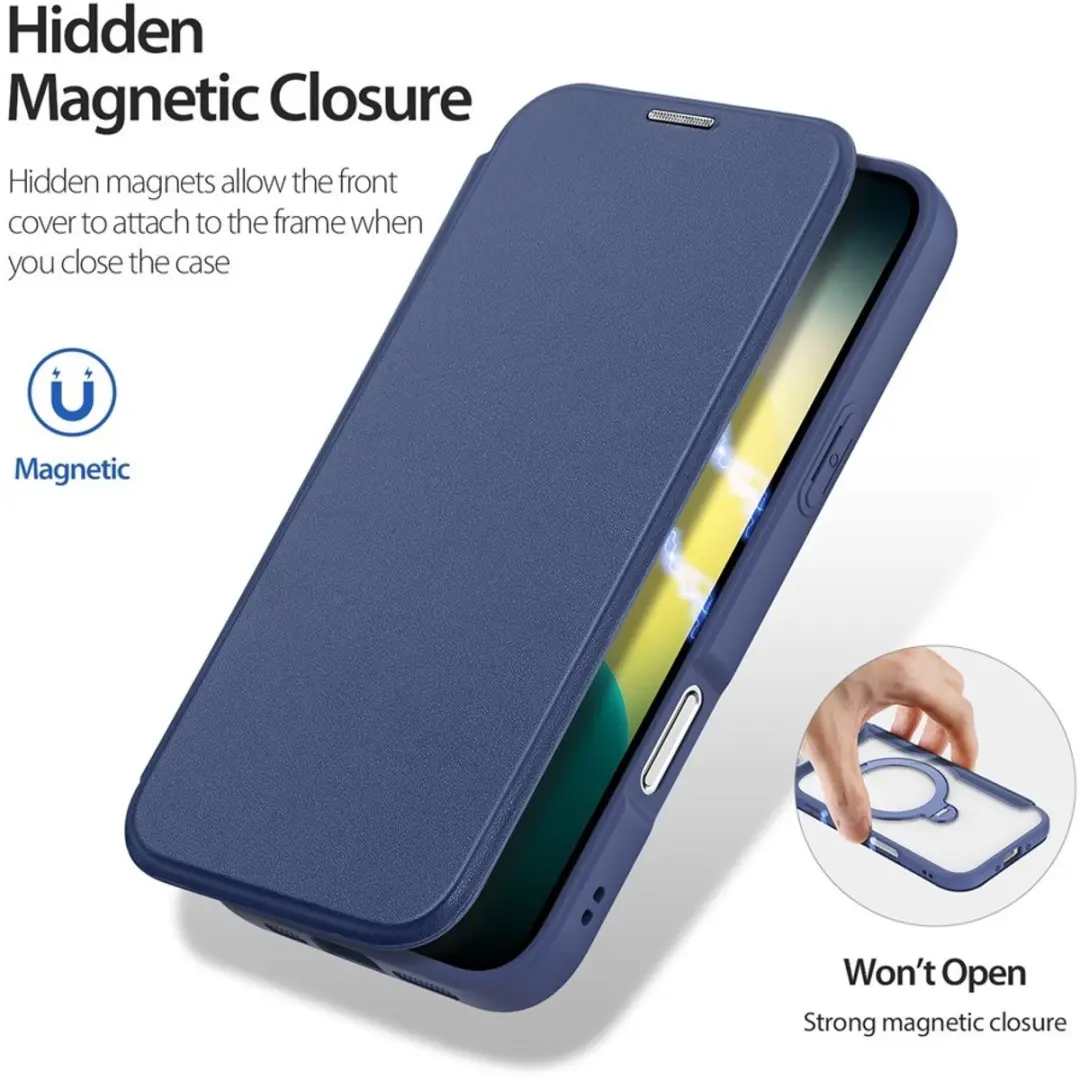 Dux Ducis Skin X Pro Book Case iPhone Air - MagSafe - Blauw