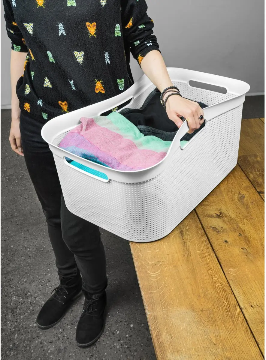 Rotho Brisen Flexibele Wasmand 41L - Wit - afbeelding 6 van 6