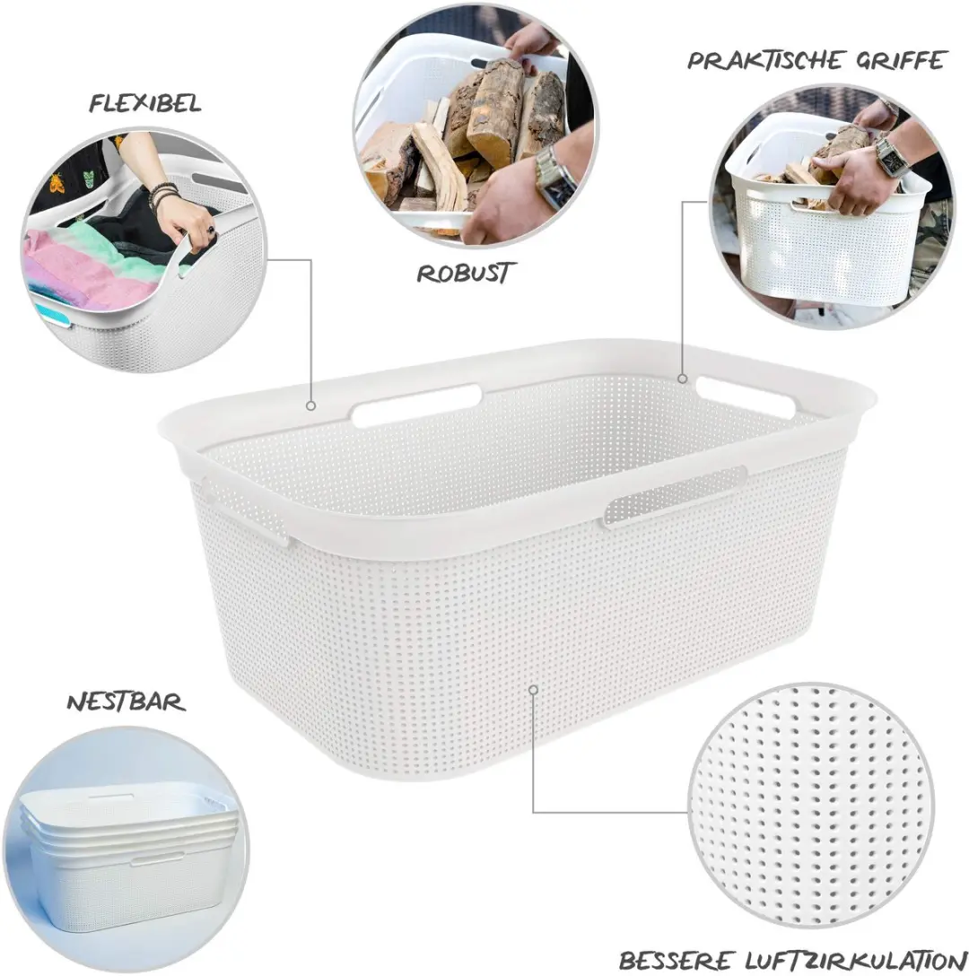 Rotho Brisen Flexibele Wasmand 41L - Wit