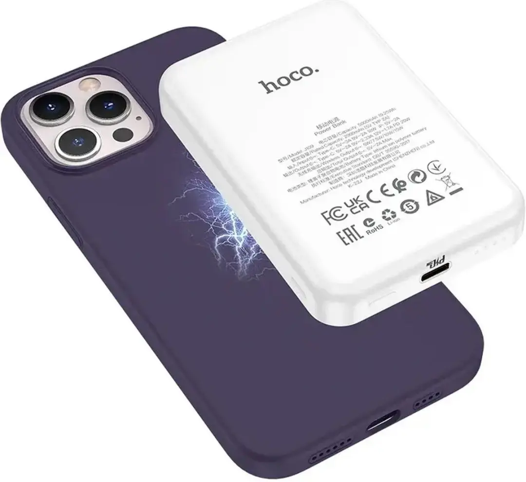 Hoco Pure Series iPhone 15 Pro Max Hoesje - Siliconen - MagSafe - Blauw