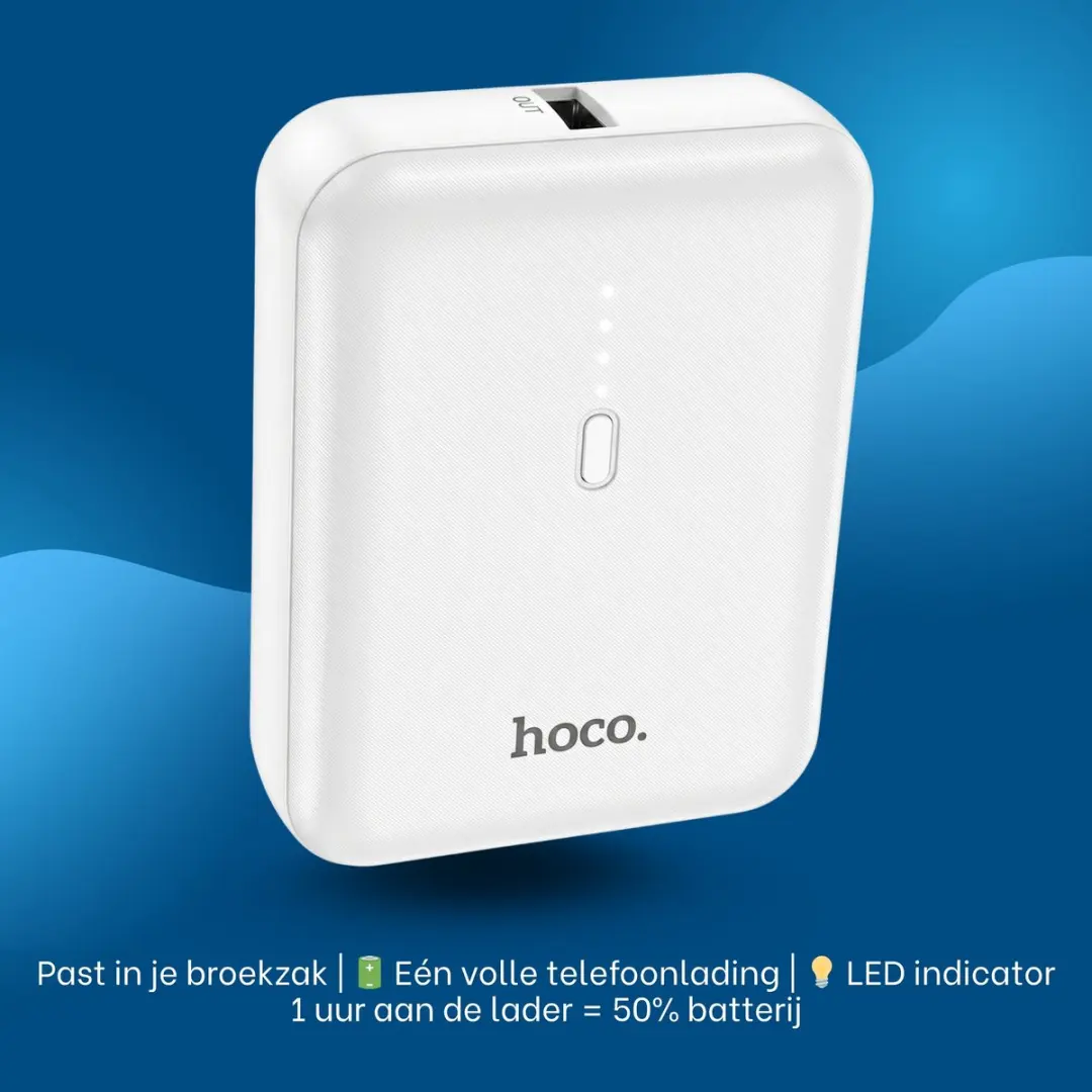 Hoco J96W Mini Powerbank 5000mAh - Wit