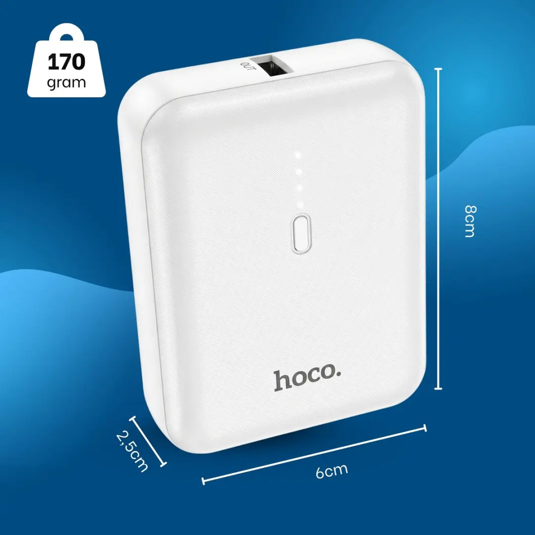 Hoco J96W Mini Powerbank 5000mAh - Wit
