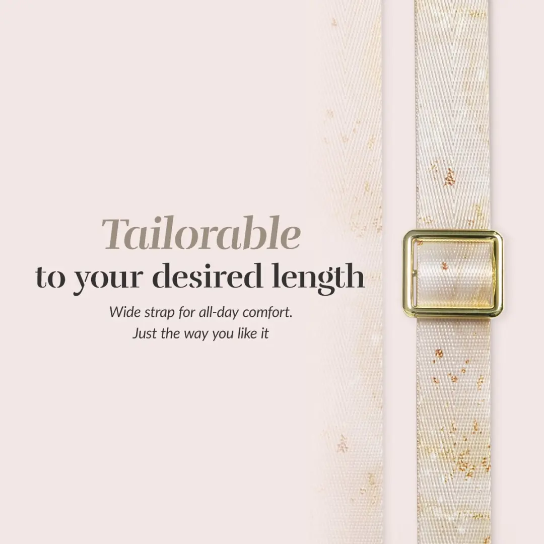 Mobilize Mio Nylon Universeel Telefoonkoord Verstelbaar - Goud Marble
