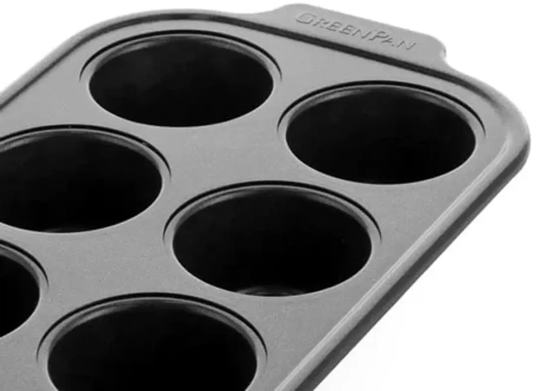 GreenPan Bistro Muffinvorm 6 Stuks - Zwart