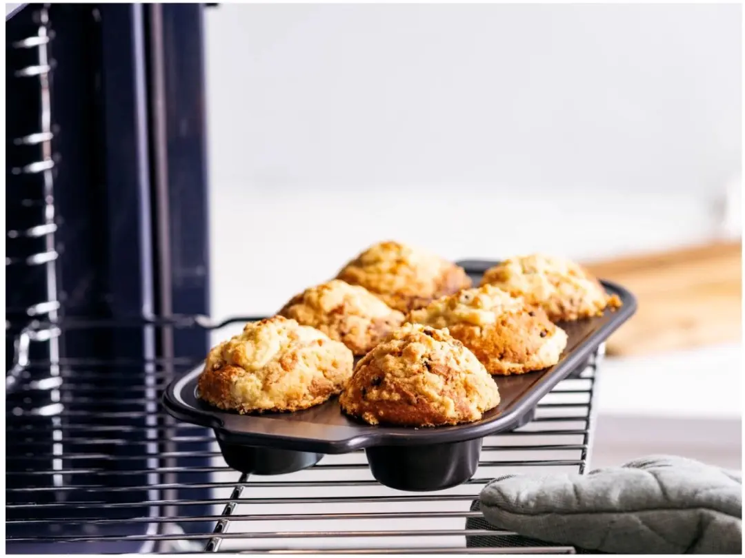 GreenPan Bistro Muffinvorm 6 Stuks - Zwart