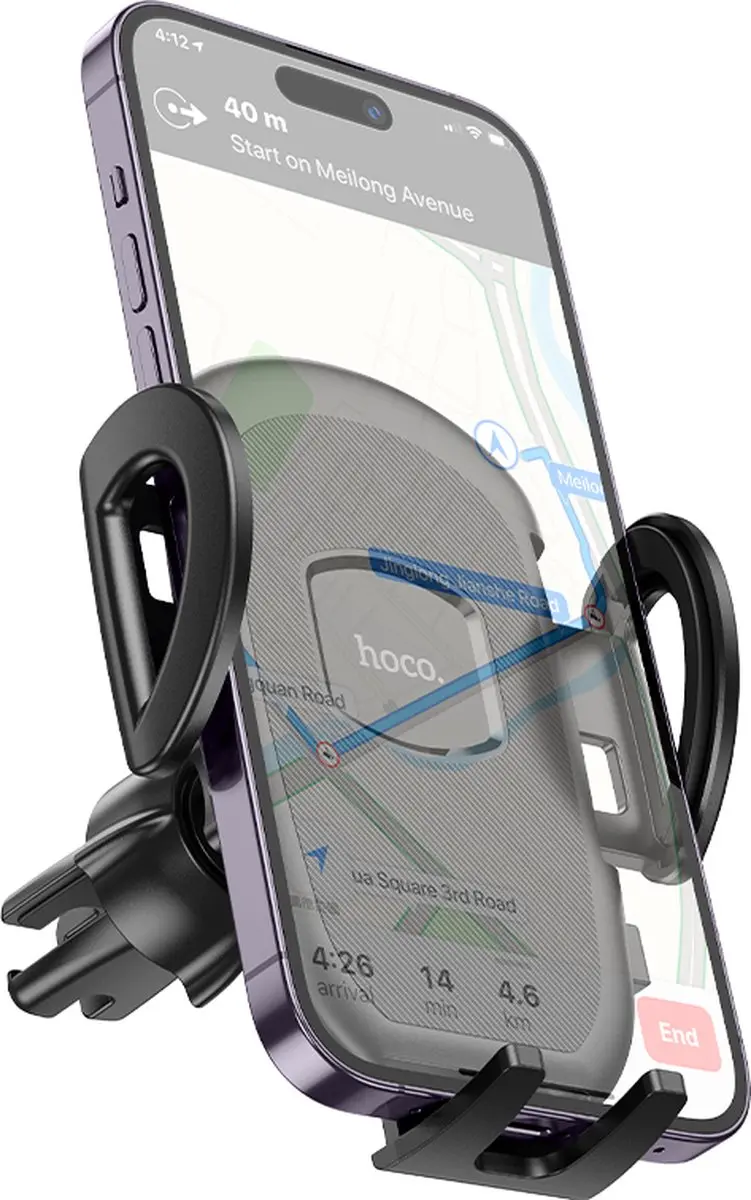 Hoco Telefoonhouder Auto 360° - Zwart - 4.7-7 Inch