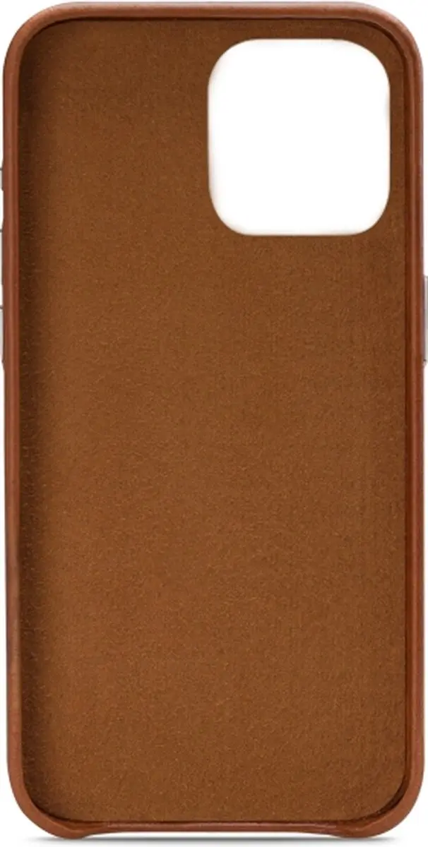Senza Desire Leather Cover iPhone 14 Pro Max - Burned Cognac