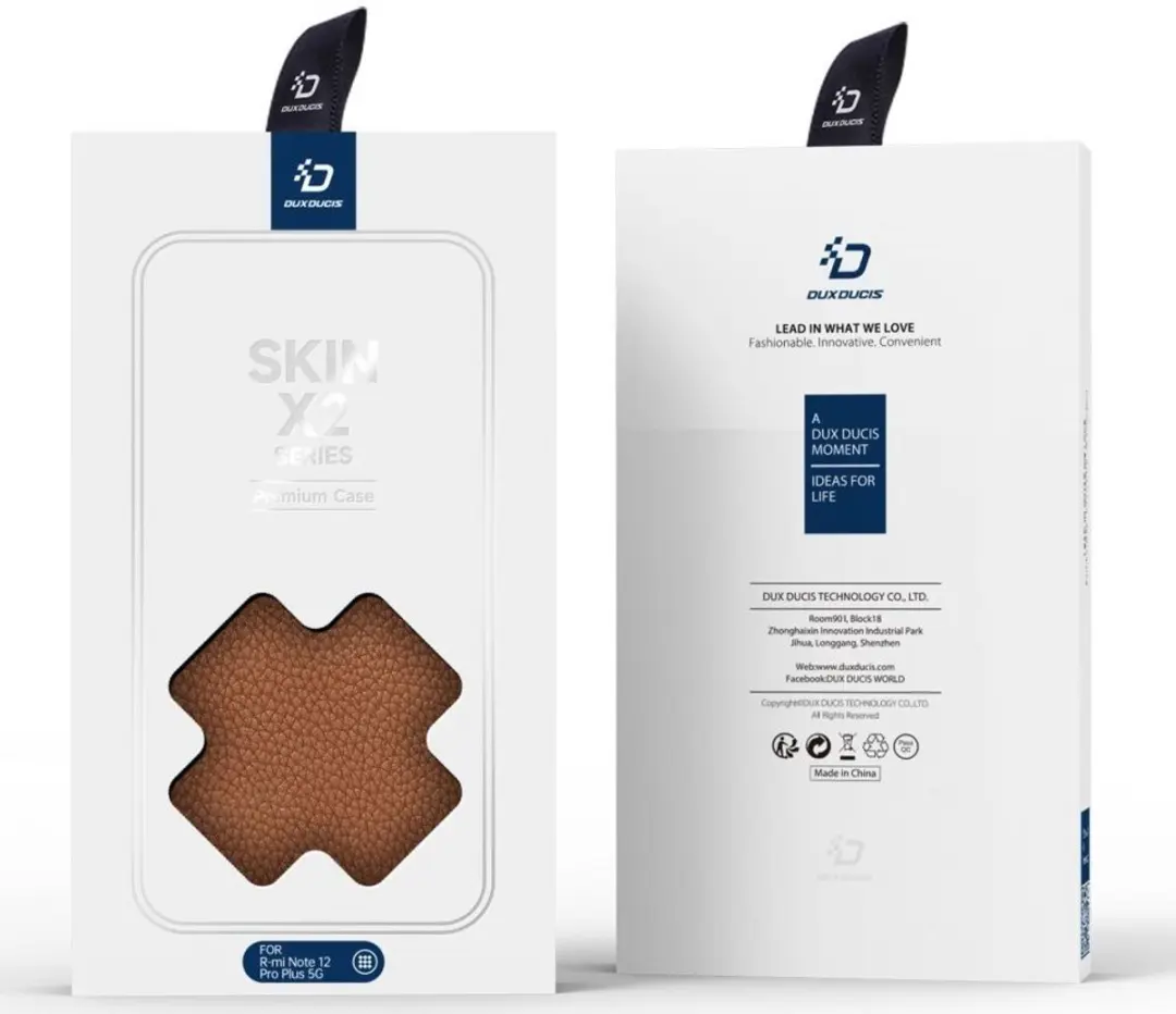 Dux Ducis Skin X2 Hoesje Xiaomi Redmi Note 12 Pro+ - Bruin