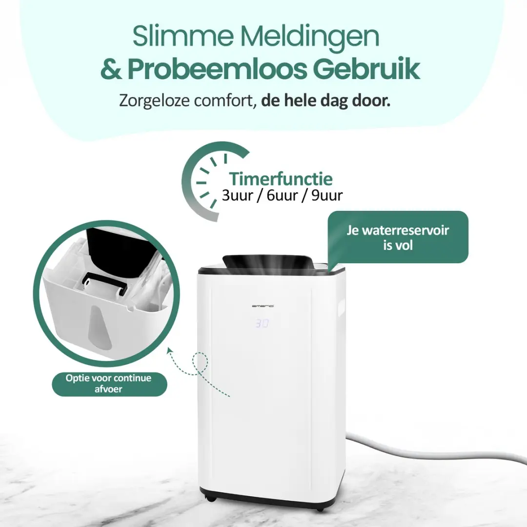 Emerio DH-129238 Luchtontvochtiger 420W - 60m² - Wit - afbeelding 6 van 6