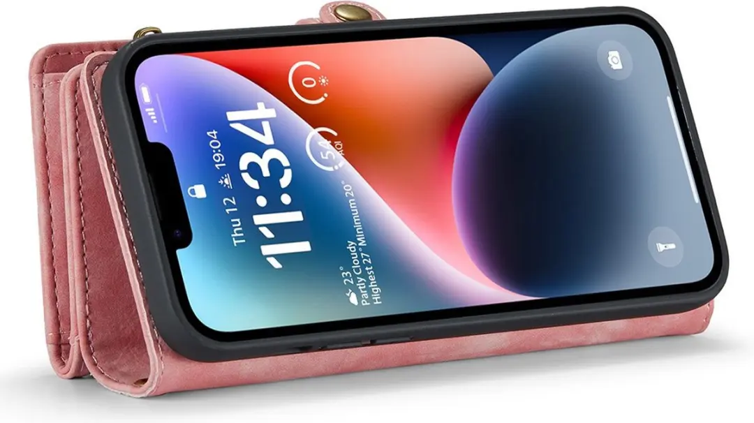 CaseMe 008 iPhone 15 Hoesje - Portemonnee Roze