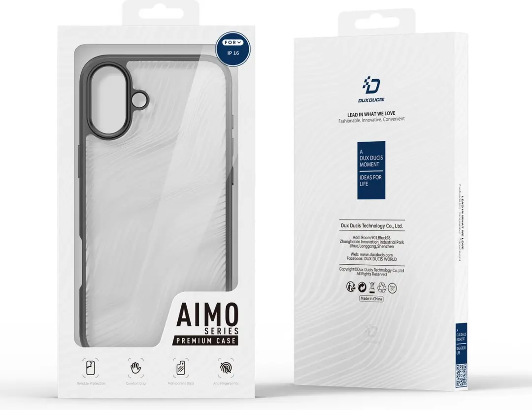 Dux Ducis Aimo Back Cover iPhone 16 - Zwart - afbeelding 6 van 6
