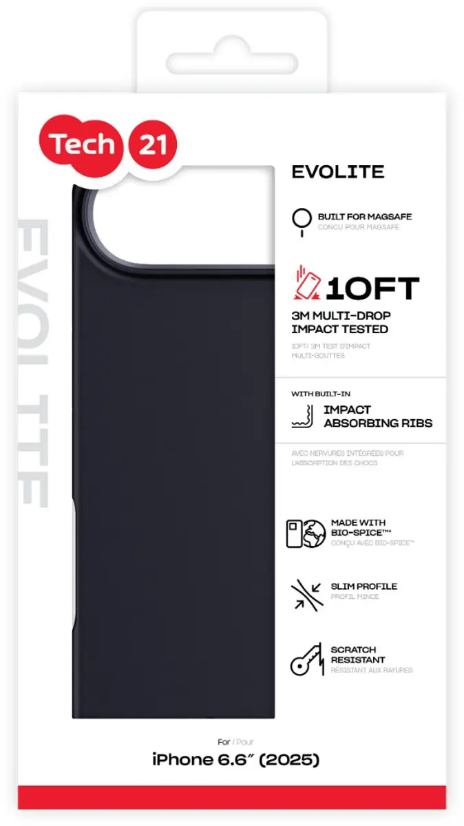 Tech21 EvoLite MagSafe Hoes iPhone Air - Zwart
