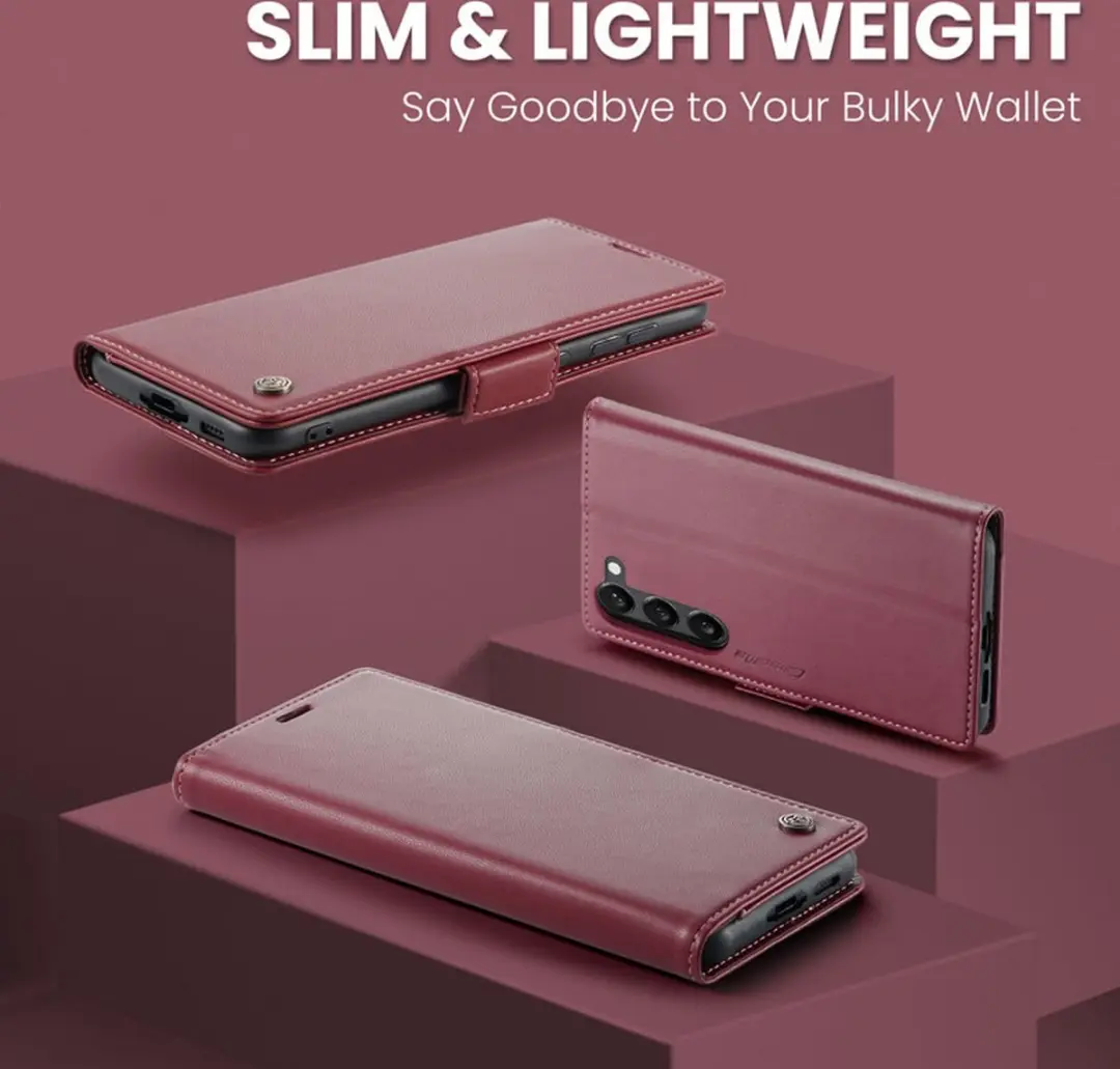 Caseme Wallet Case Samsung Galaxy S23 - Rood - RFID Bescherming
