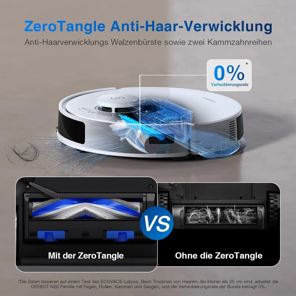 Ecovacs DEEBOT N20 PLUS Robotstofzuiger 8000Pa - Wit