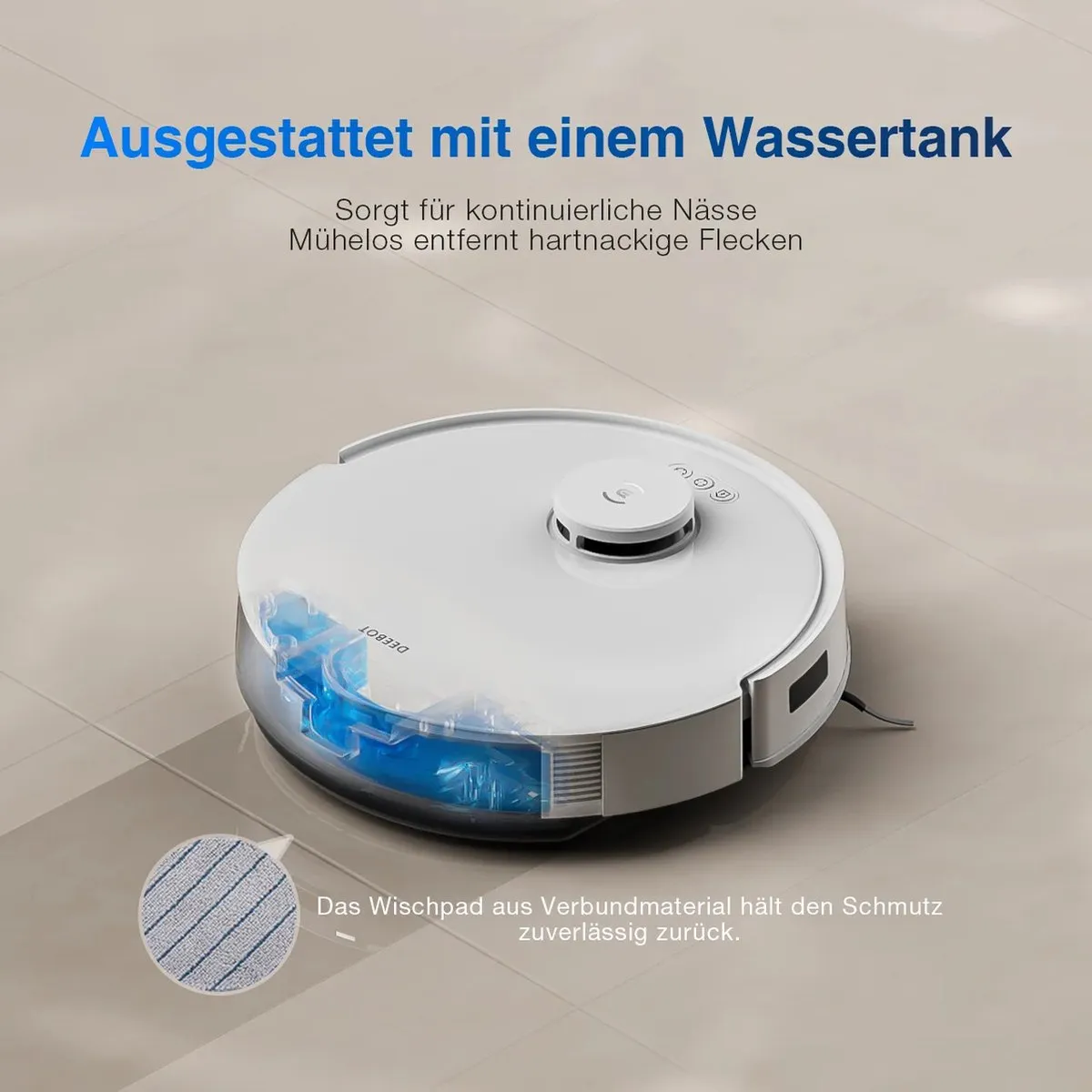 Ecovacs DEEBOT N20 PLUS Robotstofzuiger 8000Pa - Wit
