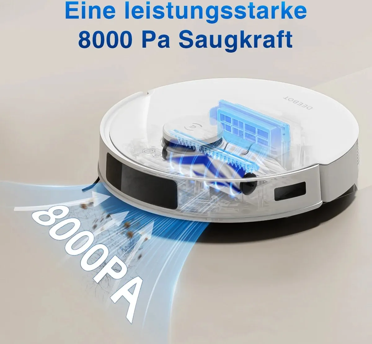 Ecovacs DEEBOT N20 PLUS Robotstofzuiger 8000Pa - Wit