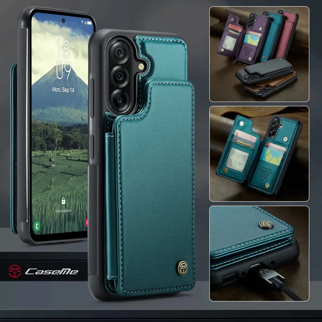 Caseme C22 Hoesje Samsung Galaxy A17 - Groen - 5 Pasjes