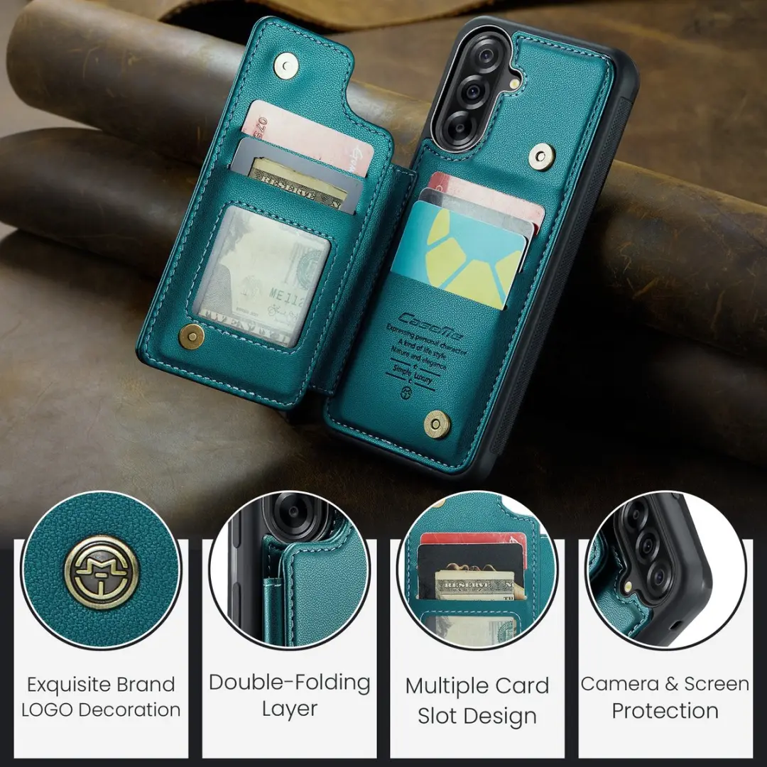 Caseme C22 Hoesje Samsung Galaxy A17 - Groen - 5 Pasjes