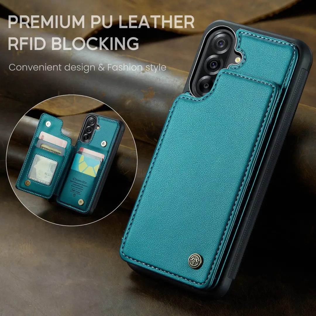 Caseme C22 Hoesje Samsung Galaxy A17 - Groen - 5 Pasjes