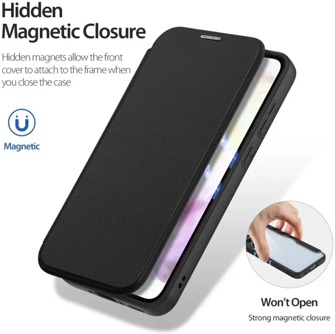 Dux Ducis Telefoonhoesje Samsung Galaxy A35 5G - Book Case Zwart - afbeelding 6 van 6