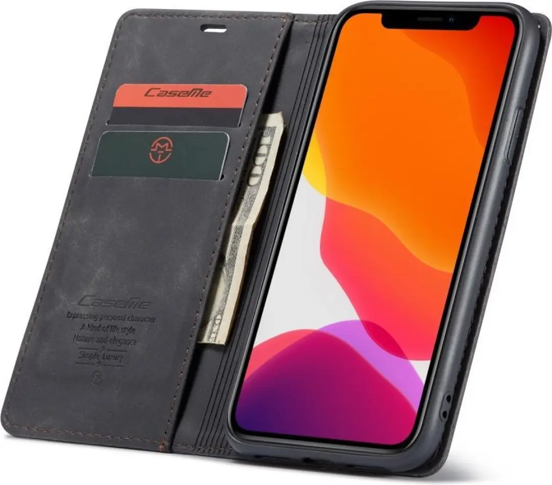 Caseme Book Case iPhone 11 Hoesje - Zwart