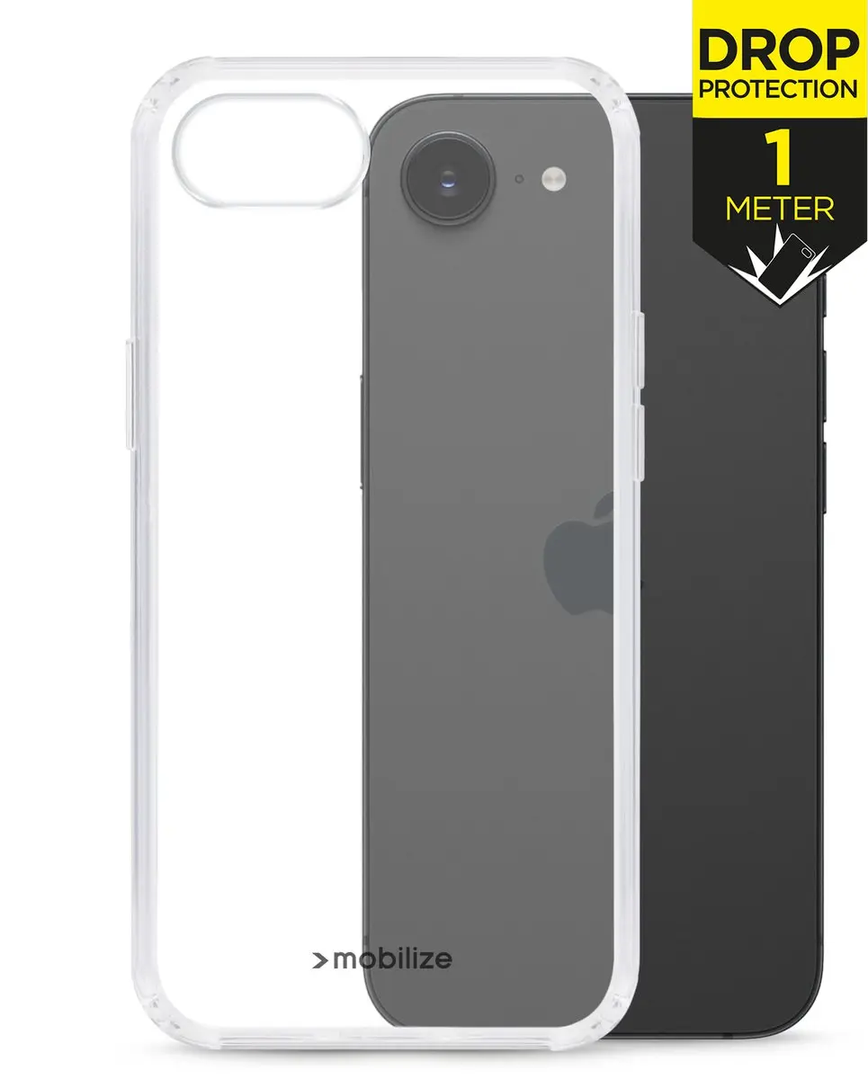 Mobilize Naked Protection MOB-NPCC-IPHSE4 iPhone 16e Hoesje - Transparant