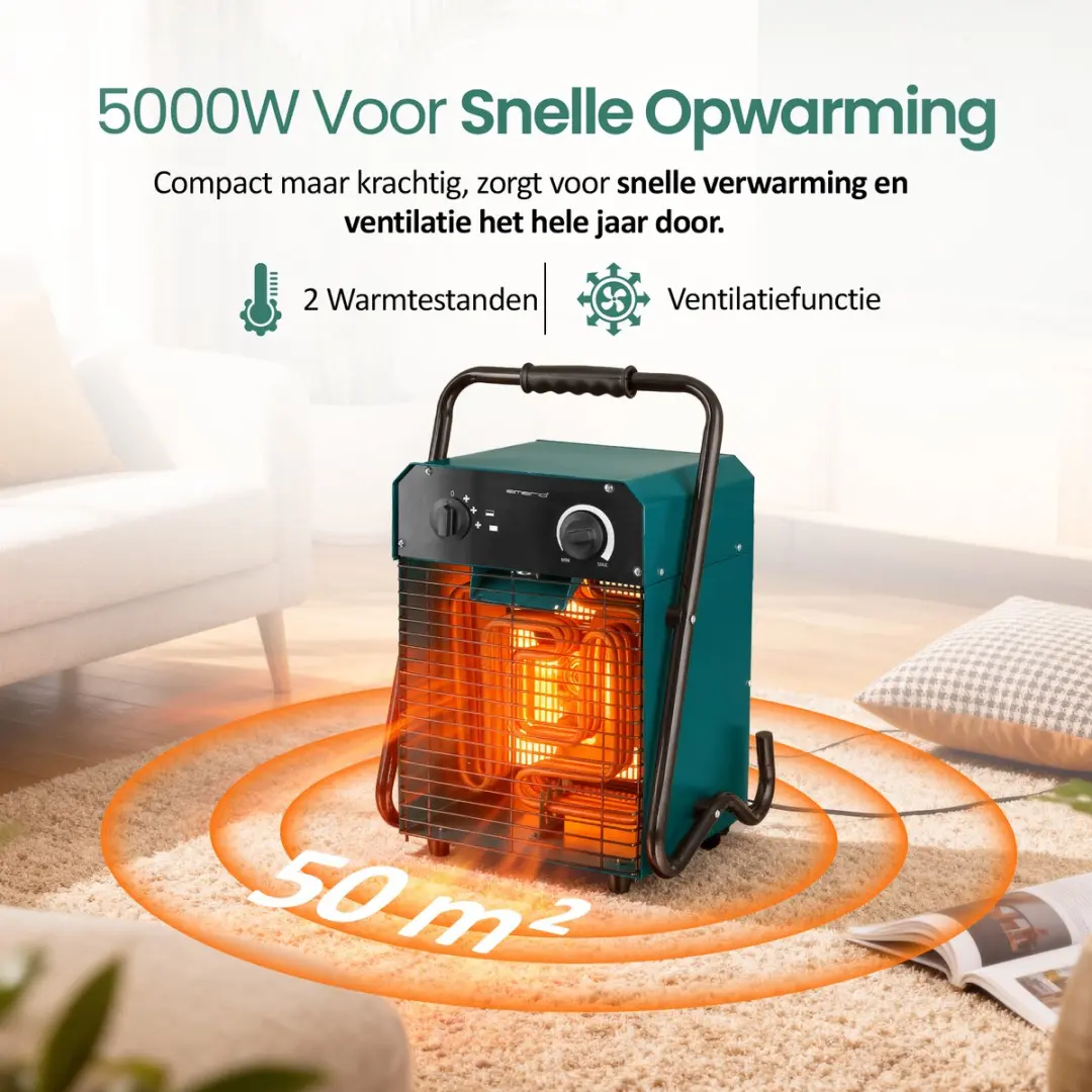 Emerio FH-105537.4 Power Ventilatorkachel 5000W - Blauw